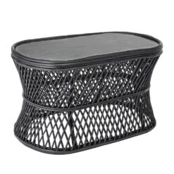 Bloomingville Abby Koffietafel Riet - Zwart -Bloomingville Deco Verkoop bloomingville abby koffietafel riet zwart 2