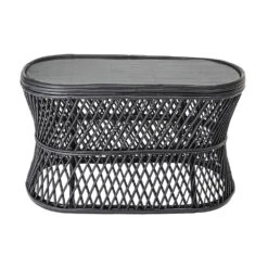 Bloomingville Abby Koffietafel Riet - Zwart