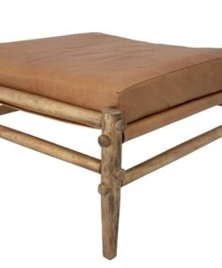 Bloomingville Aysia Kruk Leer- Naturel 12 Bloomingville Aysia Kruk Leer- Naturel -Bloomingville Deco Verkoop bloomingville aysia kruk leer naturel 3