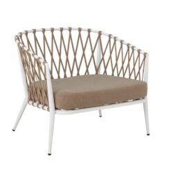 Bloomingville Cia Loungestoel - Wit -Bloomingville Deco Verkoop bloomingville cia loungestoel wit 3