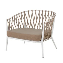 Bloomingville Cia Loungestoel - Wit -Bloomingville Deco Verkoop bloomingville cia loungestoel wit 4