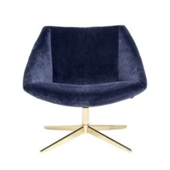 Bloomingville Elegant Fauteuil Blauw Velours
