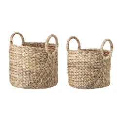 Bloomingville Mand Water Hyacinth Naturel - Set Van 2