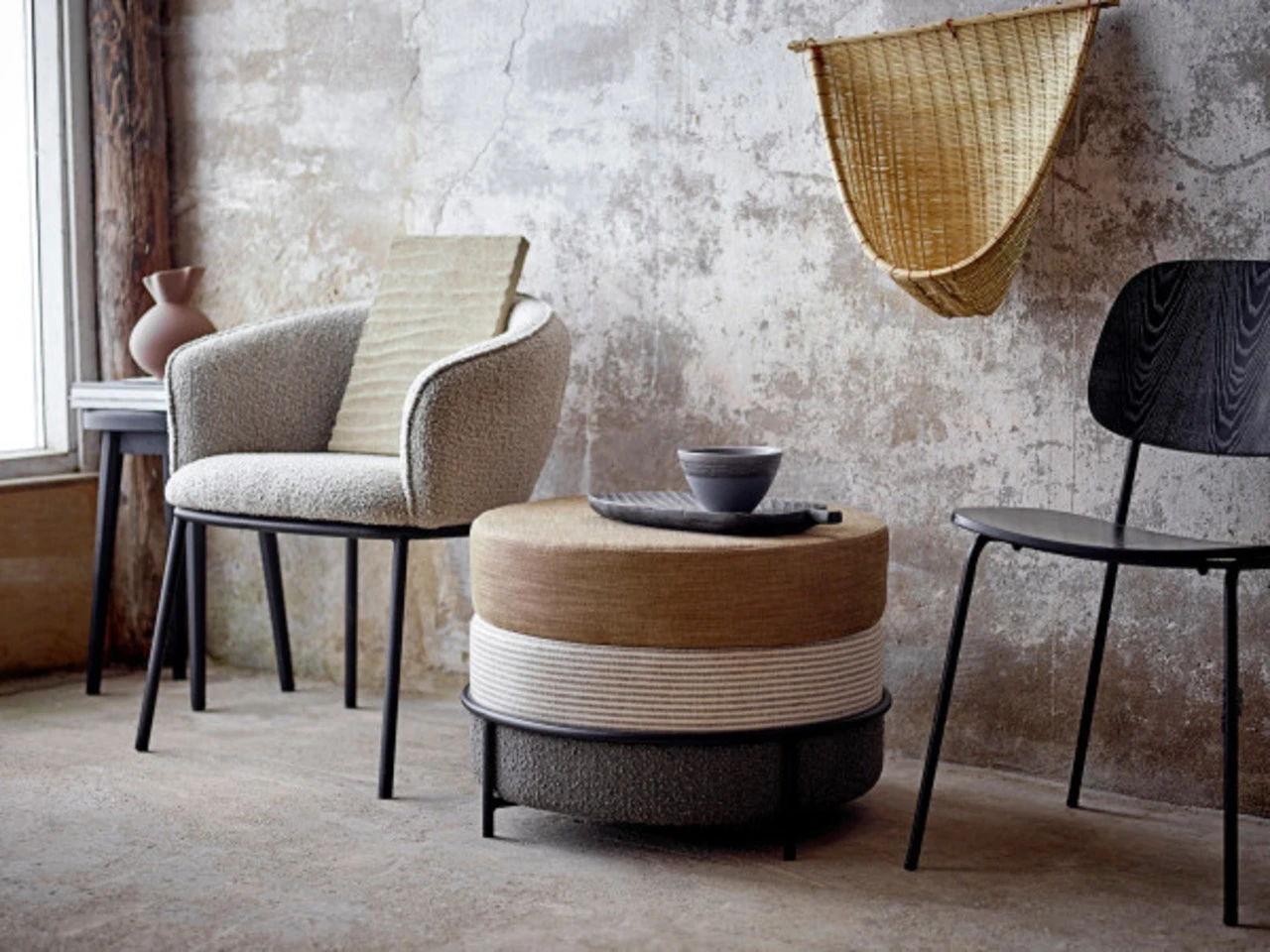 Bloomingville Monza Eetkamerstoel - Zwart 8 Bloomingville Monza Eetkamerstoel - Zwart - Afbeelding 8