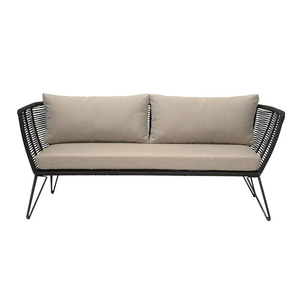 Bloomingville Mundo Sofa Zwart 175x72x74 Cm 1 Bloomingville Mundo Sofa Zwart 175x72x74 Cm