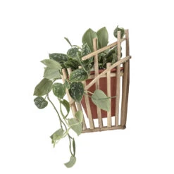 Bloomingville Muur Bloempot Terracotta Bamboe -Bloomingville Deco Verkoop bloomingville muur bloempot terracotta bamboe 3