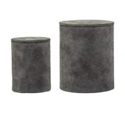 Bloomingville Opbergbox Grijs Suede