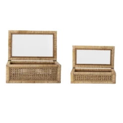 Bloomingville Opbergdoos Rotan - Set Van 2 -Bloomingville Deco Verkoop bloomingville opbergdoos rotan set van 2 2