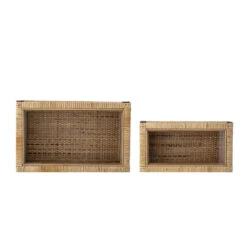 Bloomingville Opbergdoos Rotan - Set Van 2 -Bloomingville Deco Verkoop bloomingville opbergdoos rotan set van 2 3