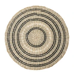 Bloomingville Placemats Zeegras - Zwart/naturel- Set Van 6 Stuks 3 Bloomingville Placemats Zeegras - Zwart/naturel- Set Van 6 Stuks -Bloomingville Deco Verkoop bloomingville placemats zeegras zwart naturel set 1
