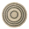 Bloomingville Placemats Zeegras - Zwart/naturel- Set Van 6 Stuks