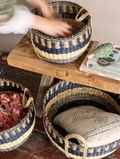 Bloomingville Sania Manden Set Van 3 Stuks - 82053730 -Bloomingville Deco Verkoop bloomingville sania manden set van 3 stuks 8205373 2