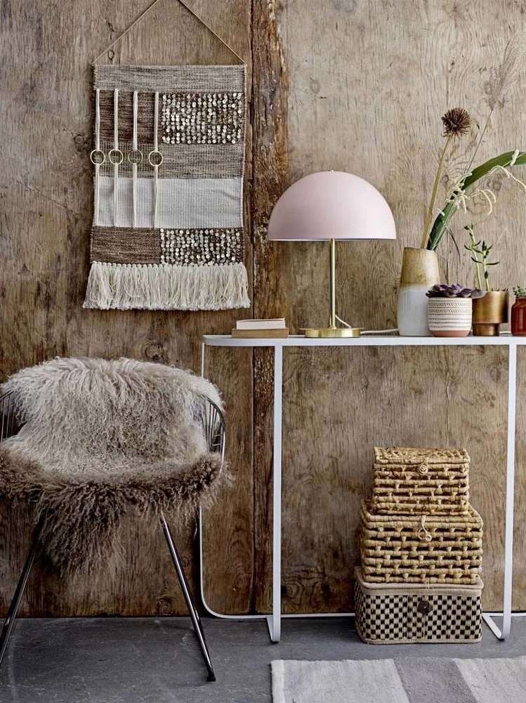 Bloomingville Tafellamp Goud Look Met Roze Lampenkap 3 Bloomingville Tafellamp Goud Look Met Roze Lampenkap - Afbeelding 3