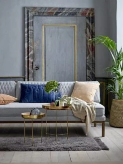 Bloomingville Tray Tafel Bruin Ø40x50cm -Bloomingville Deco Verkoop bloomingville tray tafel bruin 40x50cm 2